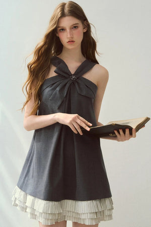 Southern French Gray A-Line Dress