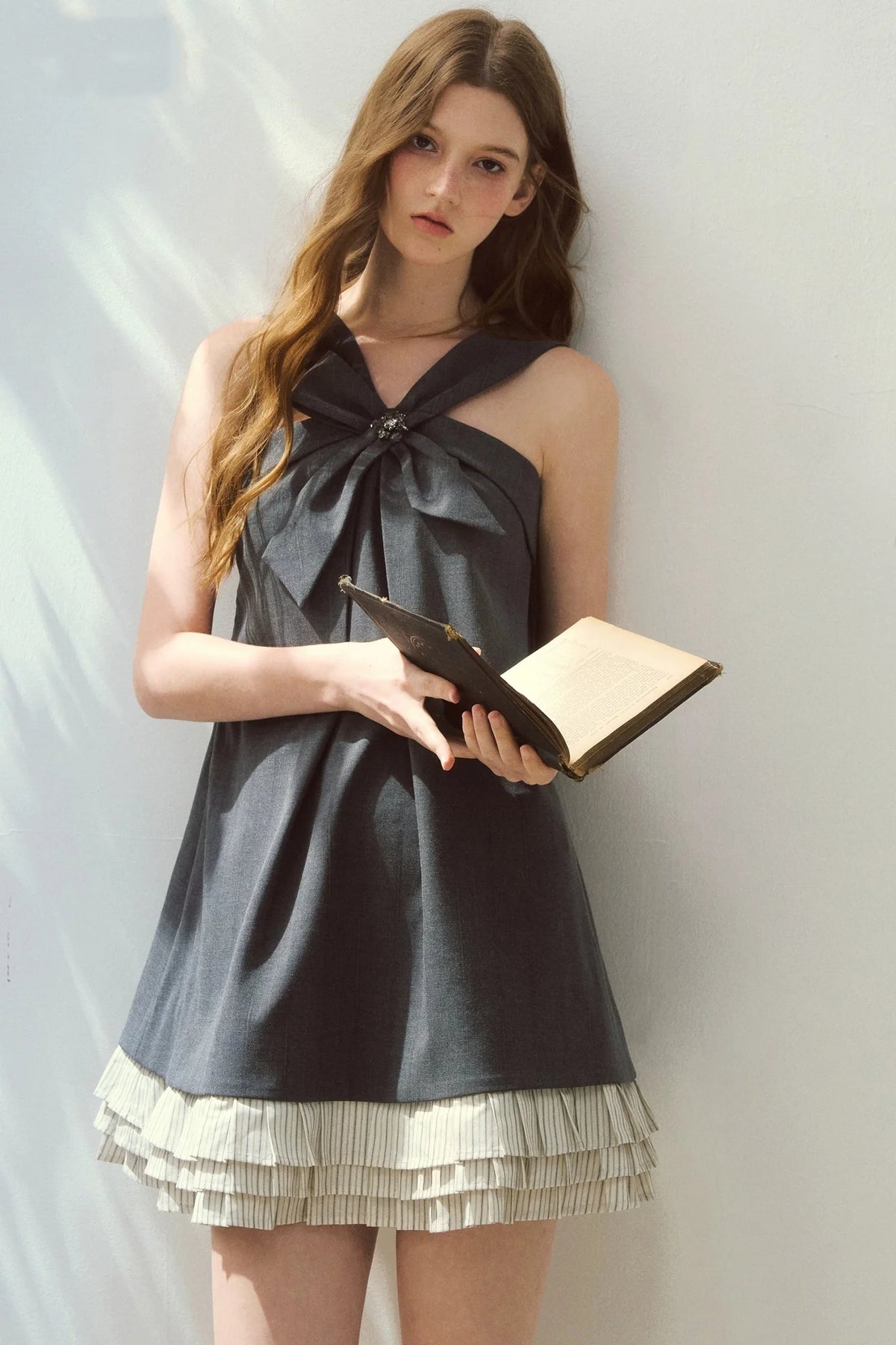 Southern French Gray A-Line Dress