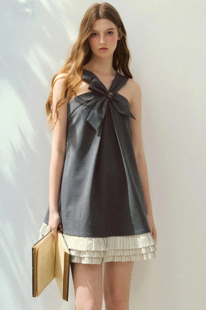 Southern French Gray A-Line Dress