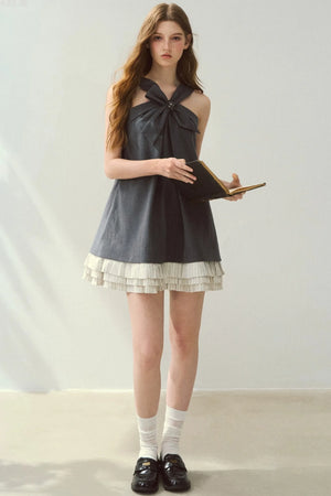 Southern French Gray A-Line Dress