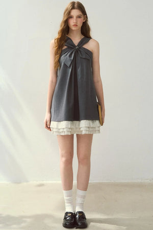 Southern French Gray A-Line Dress