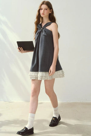 Southern French Gray A-Line Dress