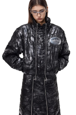 Space Black Quilted Skirt