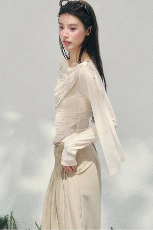 Sparkling Sleeveless Waist-Cinching Top Set-Up
