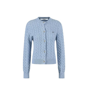 Speckled Cable Knit Cardigan