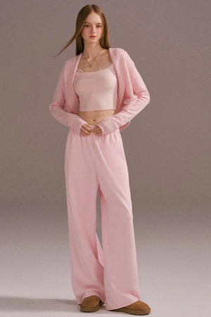 Spice Girl Hooded Knitted Cardigan Set-Up