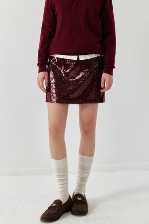 Spice Girls A-line Beaded Mesh Skirt
