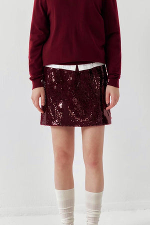 Spice Girls A-line Beaded Mesh Skirt