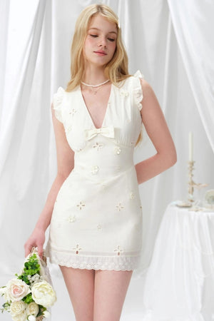Spice V-Neck Apricot Dress