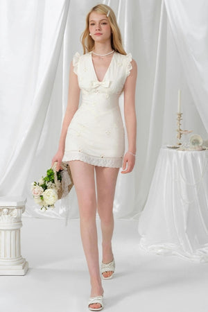 Spice V-Neck Apricot Dress