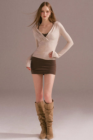 Spice V-neck Maxi Skirt Top Set-Up
