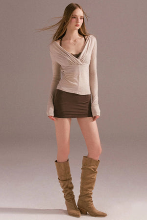 Spice V-neck Maxi Skirt Top Set-Up