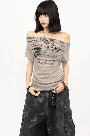 Spicy Girl Off-Shoulder T-Shirt
