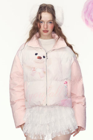 Splicing Casual Down Jacket