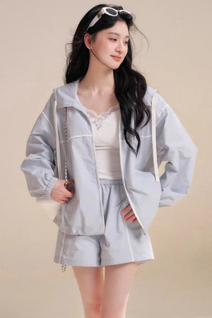 Sportique Lace Hooded Jacket Set-Up
