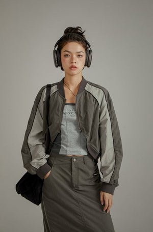Sports Style Raglan Sleeve Jacket