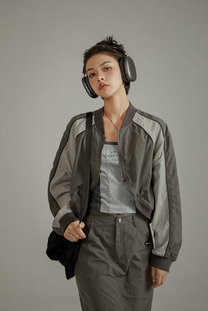 Sports Style Raglan Sleeve Jacket