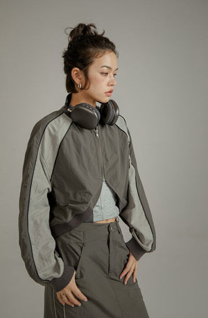 Sports Style Raglan Sleeve Jacket