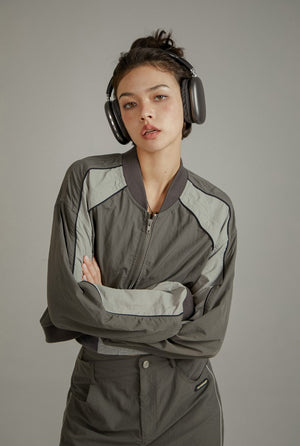 Sports Style Raglan Sleeve Jacket