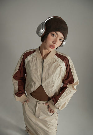 Sports Style Raglan Sleeve Jacket