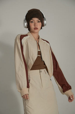 Sports Style Raglan Sleeve Jacket