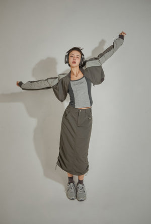 Sports Style Raglan Sleeve Jacket