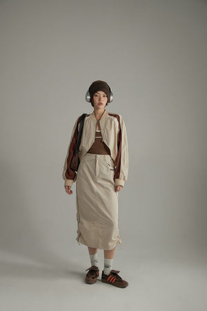 Sports Style Raglan Sleeve Jacket