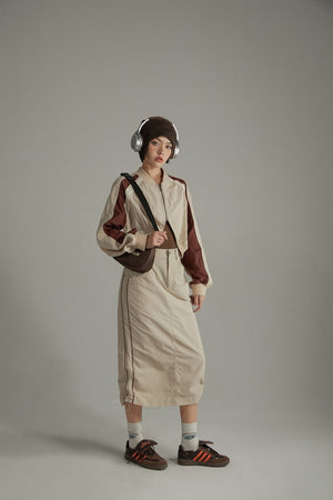 Sports Style Raglan Sleeve Jacket