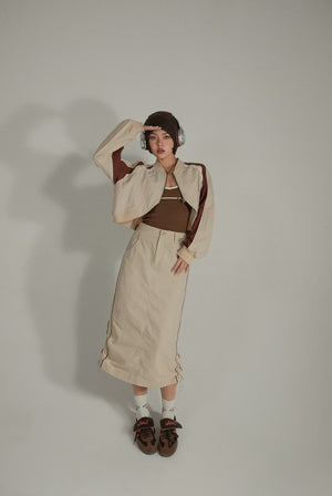 Sports Style Raglan Sleeve Jacket
