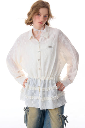 Spring Semi-Sheer Long Shirt