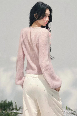 Spring Soft Breeze Floral Sweater Set-Up