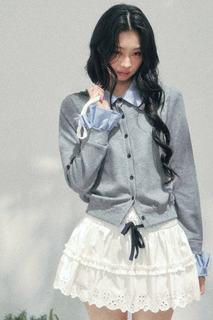 Spring White Half-Skirt