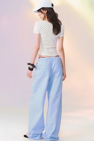 Square Neck Lace Trim Top