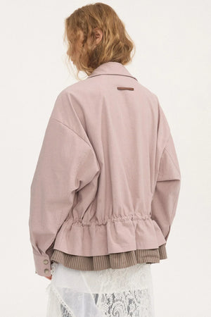 Stand Collar Patchwork Jacket