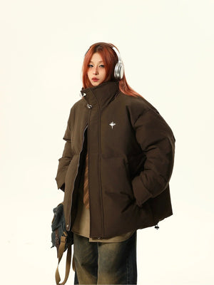Stand-up collar bread jacket