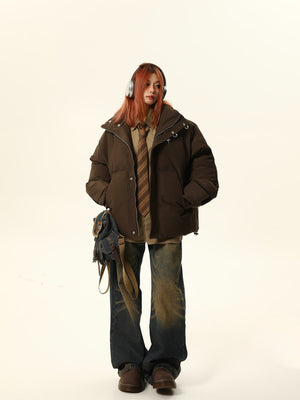 Stand-up collar bread jacket