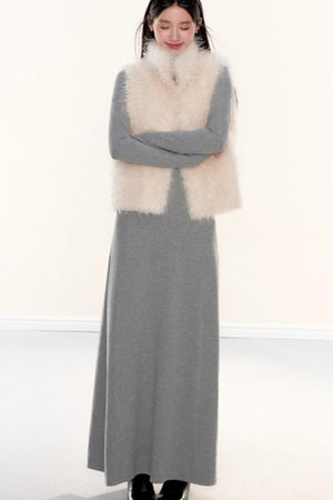 Stand-Up Collar Furry Vest