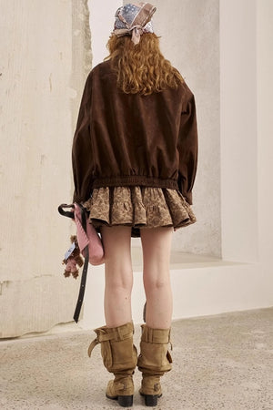 Stand-Up Leather Jacket