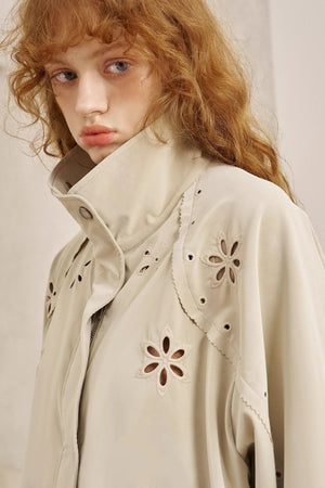 Stand-Up Leather Jacket