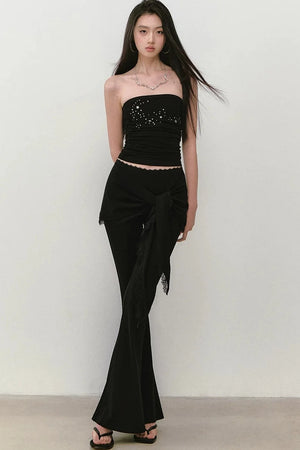 Star Beaded Pleated Bustier