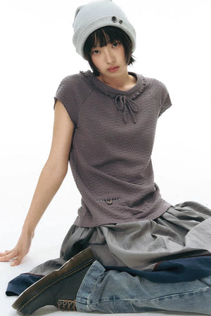 Star Embroidered Flared Pants