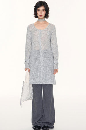 Star Jacquard Knit Cardigan Top