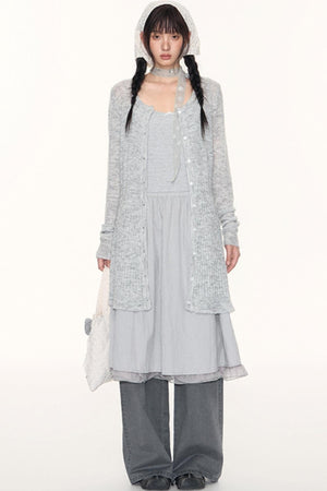 Star Jacquard Knit Cardigan Top