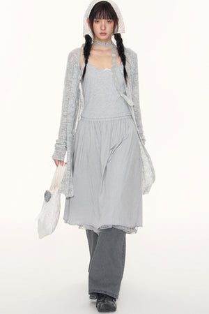 Star Jacquard Knit Cardigan Top