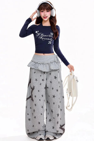 Star Print Dance Sweatpants