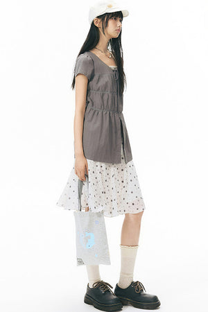 Star Print Fishtail Skirt