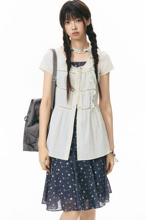 Star Print Fishtail Skirt
