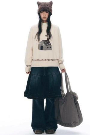 Star Print Flared Pants