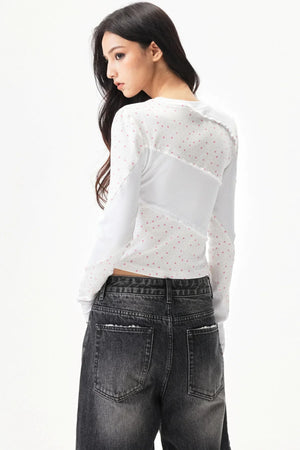 Star Print Knitted Top