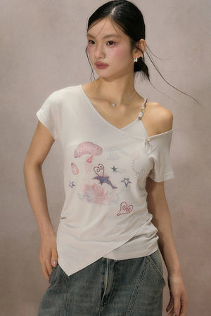 Starlight Dream Off-Shoulder T-Shirt